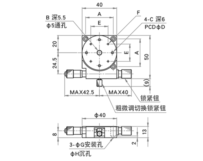 PDV派迪威 微型旋轉臺 迷你手動旋轉臺日本θ粗微調(diào)轉動平臺