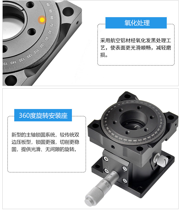 手動旋轉(zhuǎn)鏡架360度分度臺光學(xué)實驗室透鏡調(diào)整架 PT-SD92